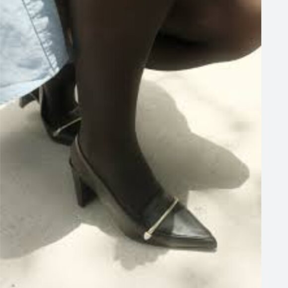 new KOKO + PALENKI  Leather Parisa Heeled Loafers 257 7T4 - Picture 1 of 5